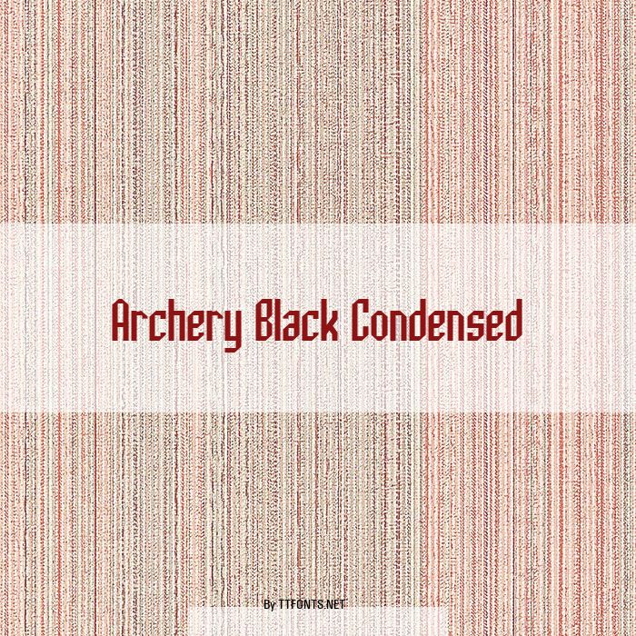 Archery Black Condensed example